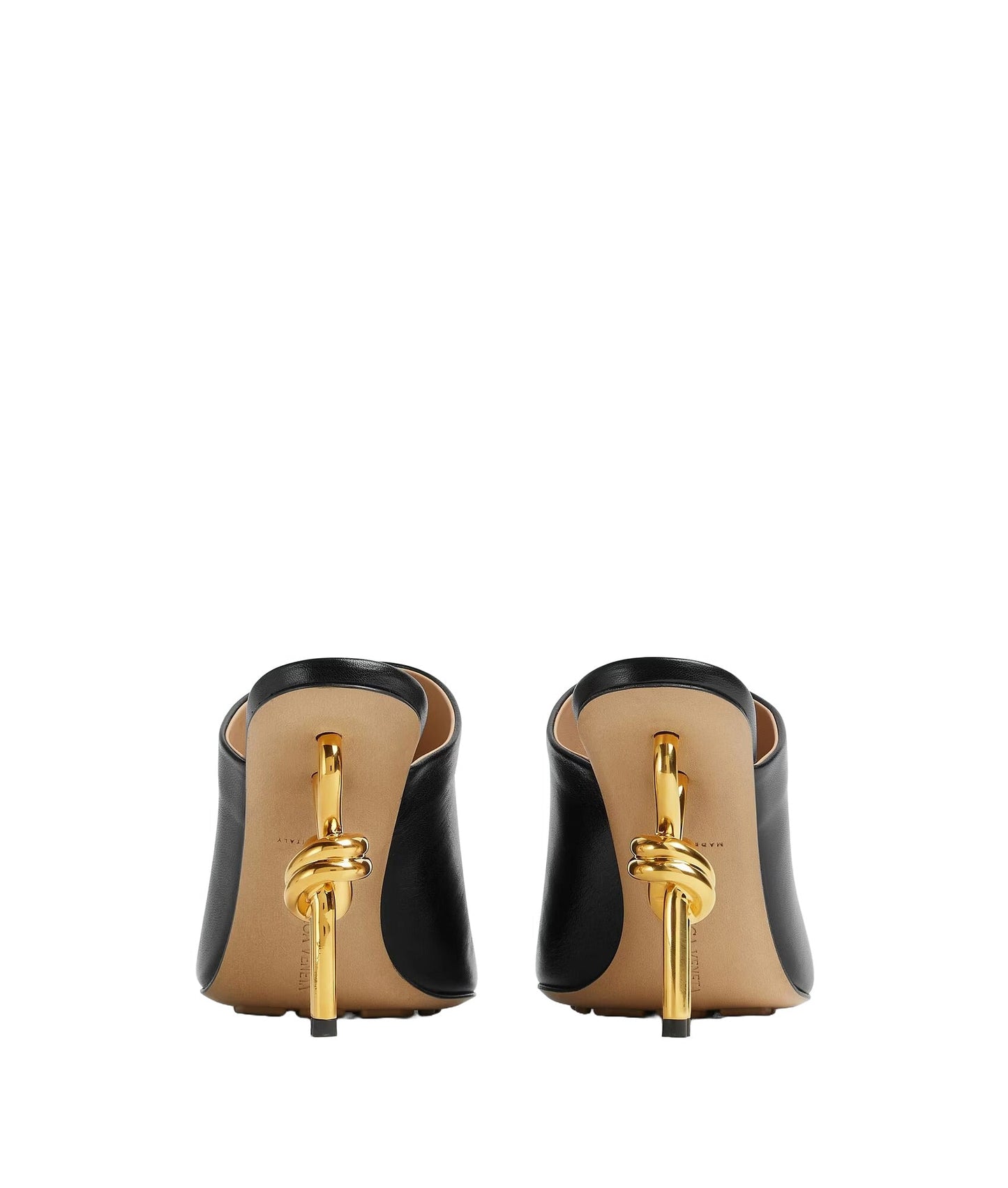Luxury Bottega Veneta Black Nappa Leather Knot Mules