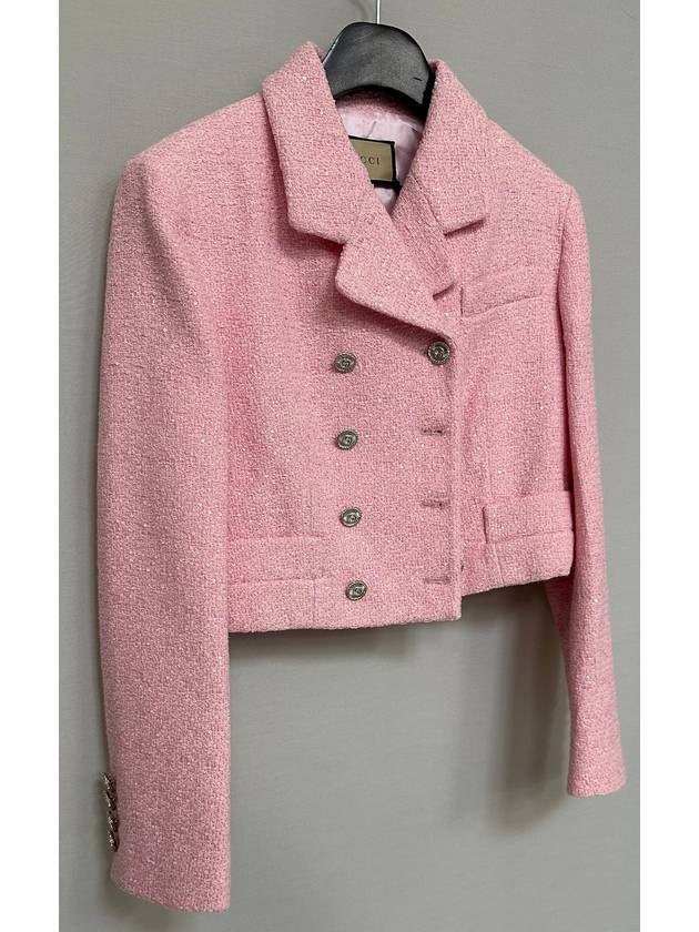 Luxury Gucci Trending 2025 Cropped tweed jacket 77