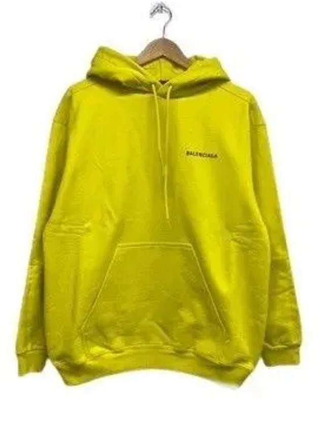 Luxury Balenciaga Mini Logo Cotton Hoodie Yellow