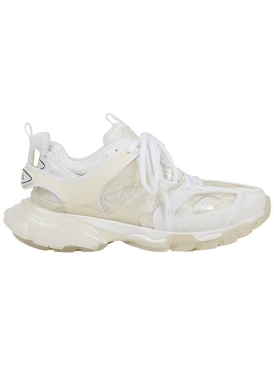 Luxury Balenciaga Track Clear Sole Low Top Sneakers White