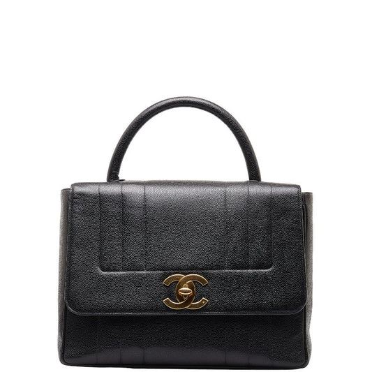 Chanel Mademoiselle Coco Handbag Black Caviar S  Chanel