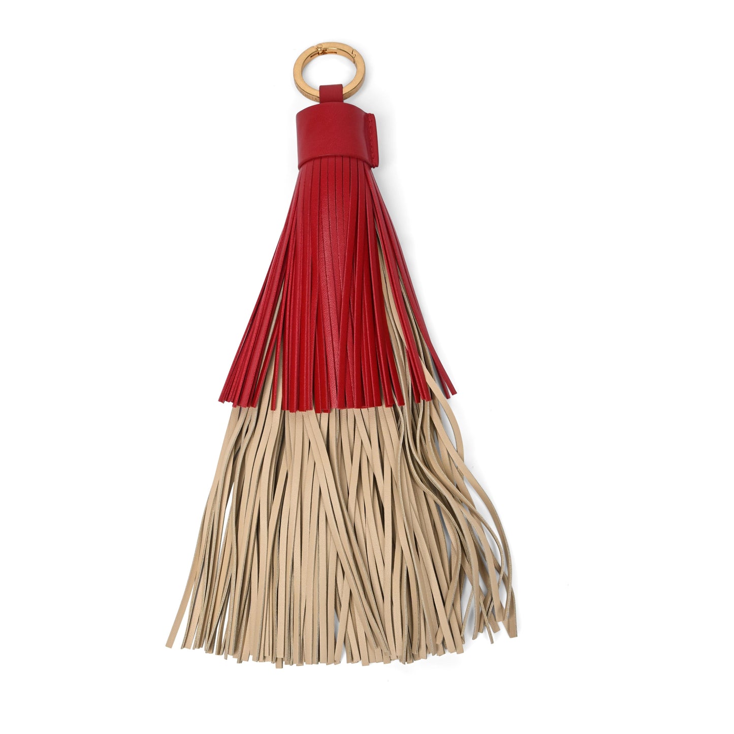 Luxury Bottega Veneta Tassel Bi-Color Leather Keychain