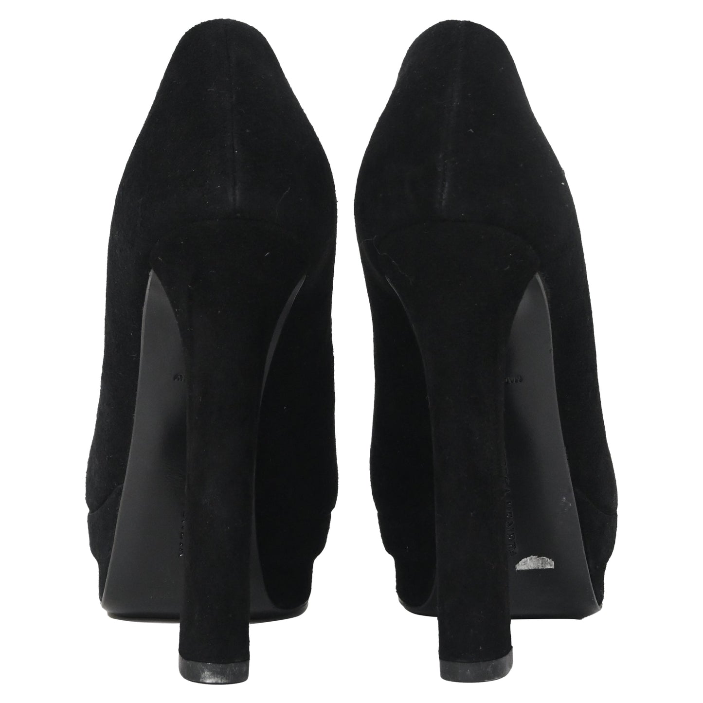 Luxury Bottega Veneta Open Platform Ankle Boots in Black Suede