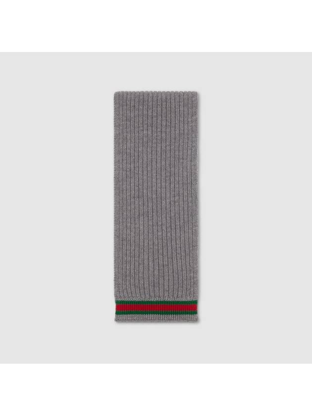 Luxury Gucci Trending 2025 Kids Neck Warmer Muffler Scarf 792705 4K206 1266 GRAPHITE DARK GREEN