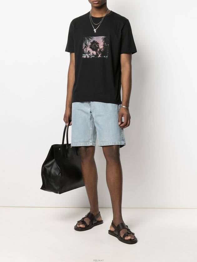 Luxury Saint Laurent Paris Sunset Short Sleeve T-Shirt Black