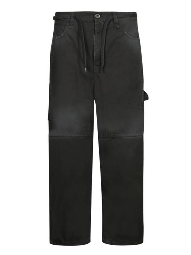 Luxury Balenciaga Cropped Cargo Straight Pants Black