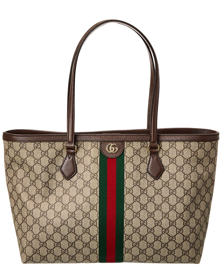Luxury Gucci Trending 2025 Ophidia Medium GG Supreme Canvas & Leather Tote