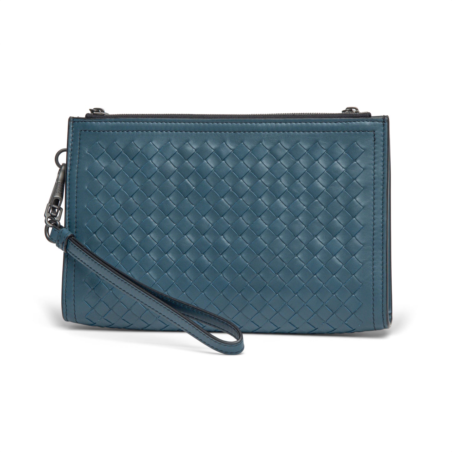 Luxury Bottega Veneta Intrecciato Leather Wristlet Bag