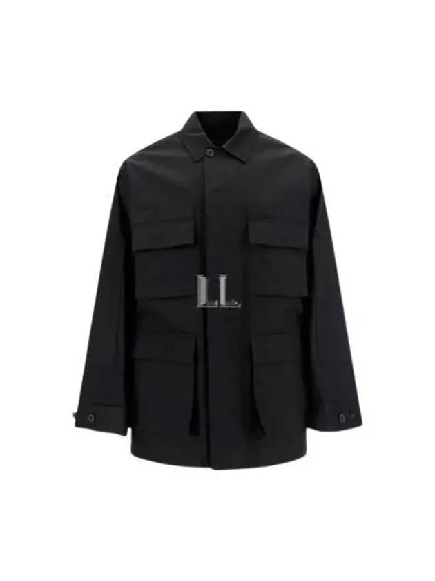 Luxury Balenciaga Men's Cotton Drill Cargo Jacket Black