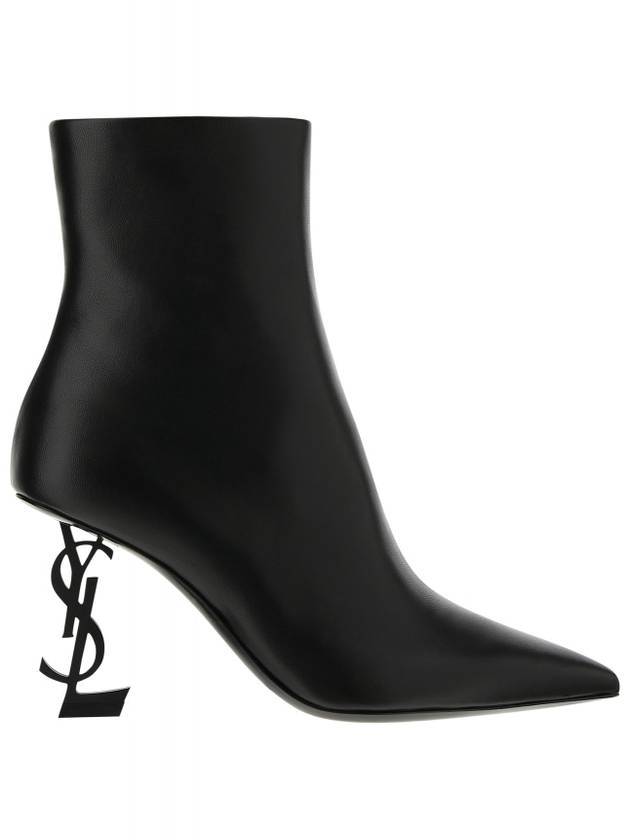 Luxury Saint Laurent Opyum Ankle Middle Boots Heel Black
