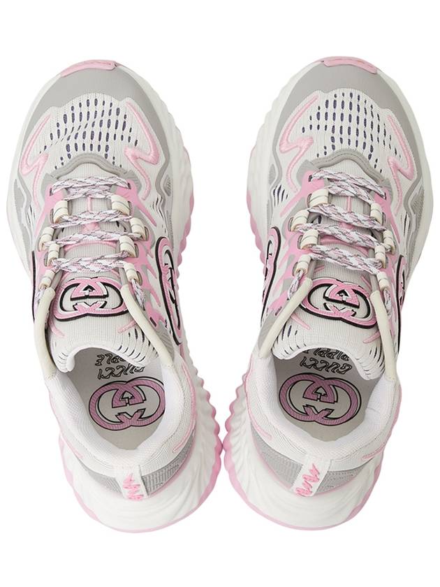 Luxury Gucci Trending 2025 Women s Ripple Sneakers Gray White Mesh 791414FADF39147