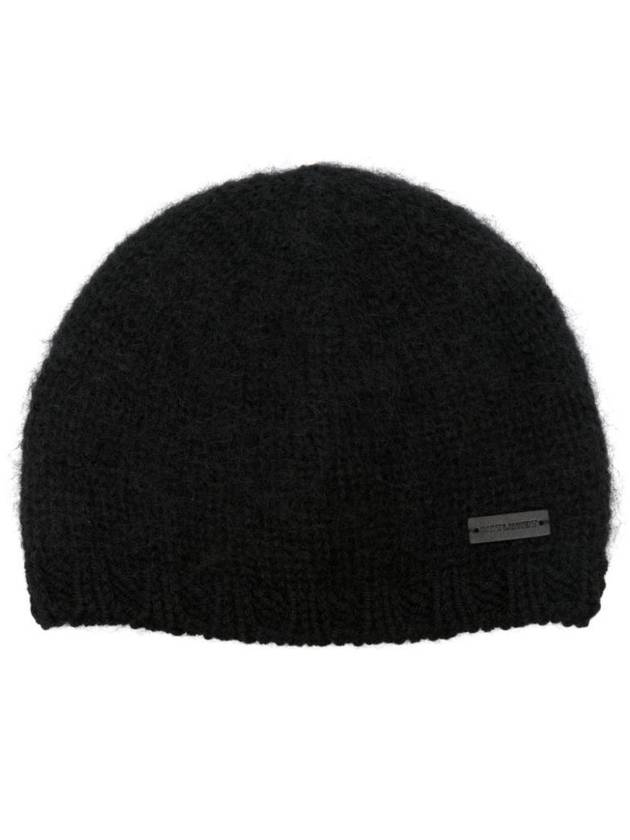 Luxury Saint Laurent Bonnet Knit Beanie Black