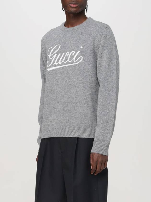 Luxury Gucci Trending 2025 Intarsia Wool Sweater Grey