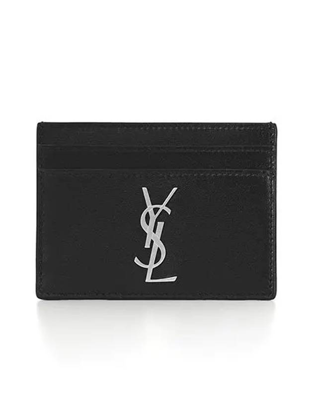 Luxury Saint Laurent Monogram Card Case in Smooth Leather Black