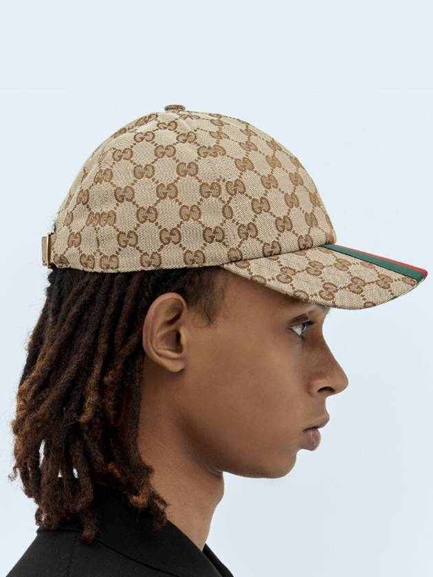 Luxury Gucci Trending 2025 Original GG Base Ball Cap Beige Ebony