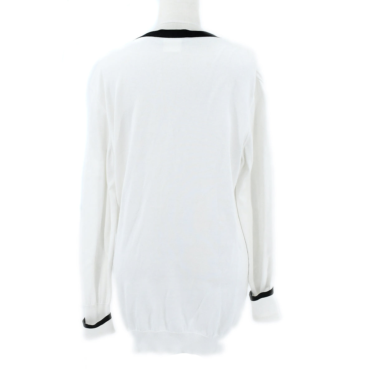 Luxury Chanel 1996 Spring CC-buttons V-neck cotton cardigan #46
