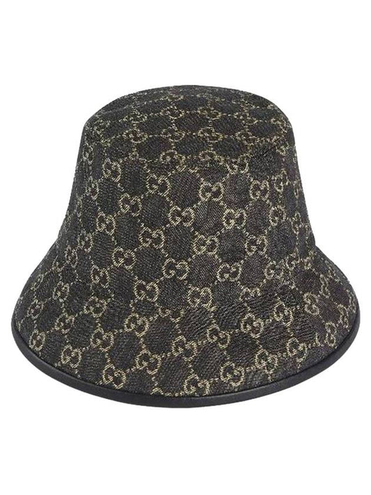 Luxury Gucci GG Denim Bucket Hat Black