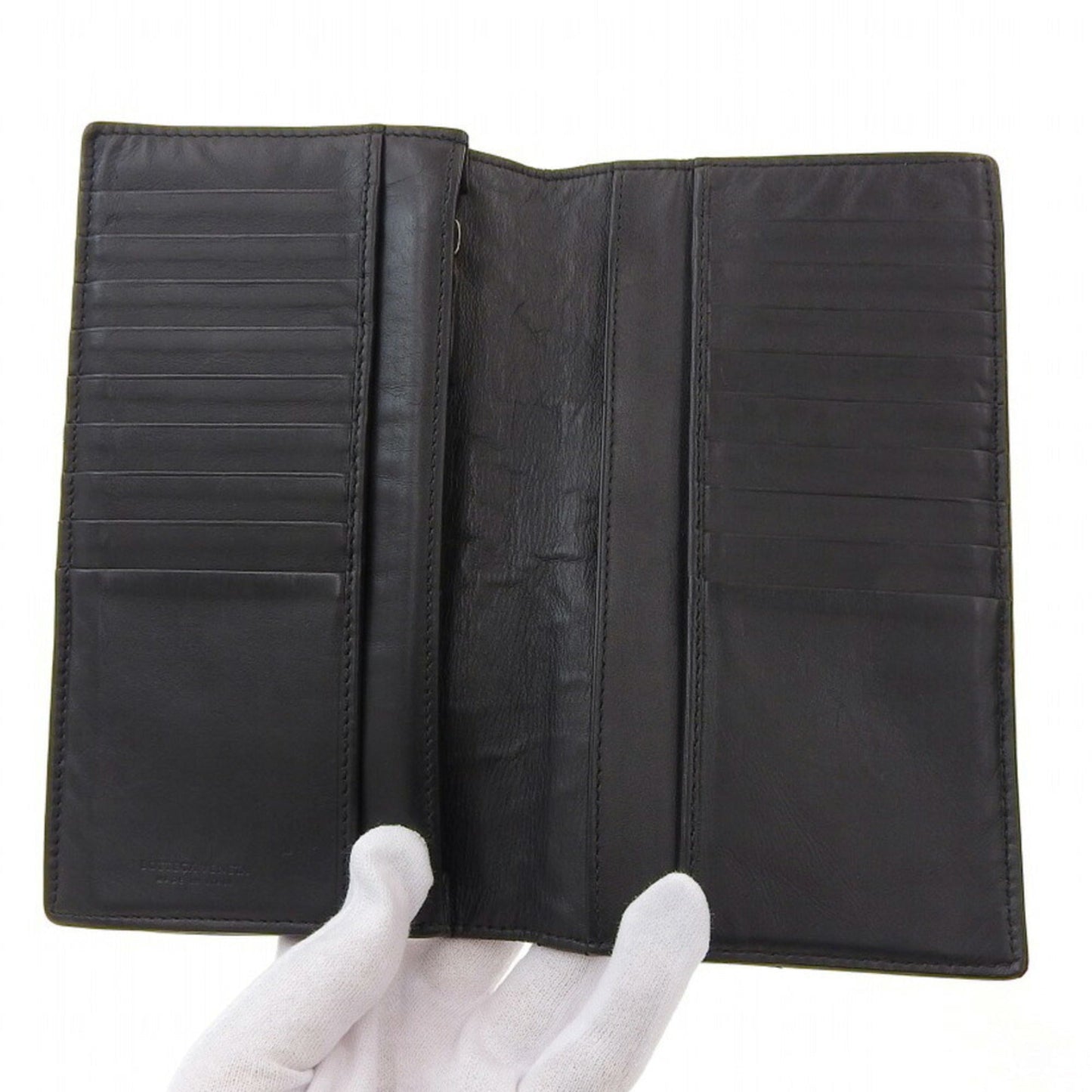 Luxury Bottega Veneta Intrecciato  Leather Long Wallet (Bi-Fold) ()