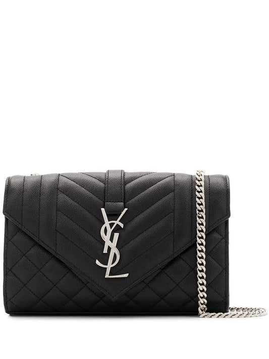 Luxury Saint Laurent Women's Envelope S Crossbody Bag in Neronero | 600195BOW9210001000