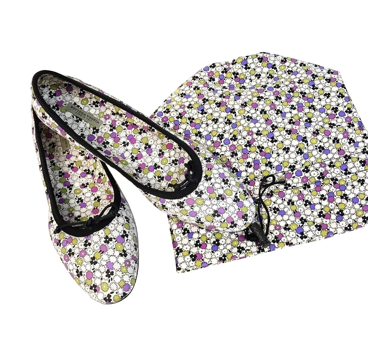 Luxury Bottega Veneta Women's Floral  /  /  Leather Ballet Flats