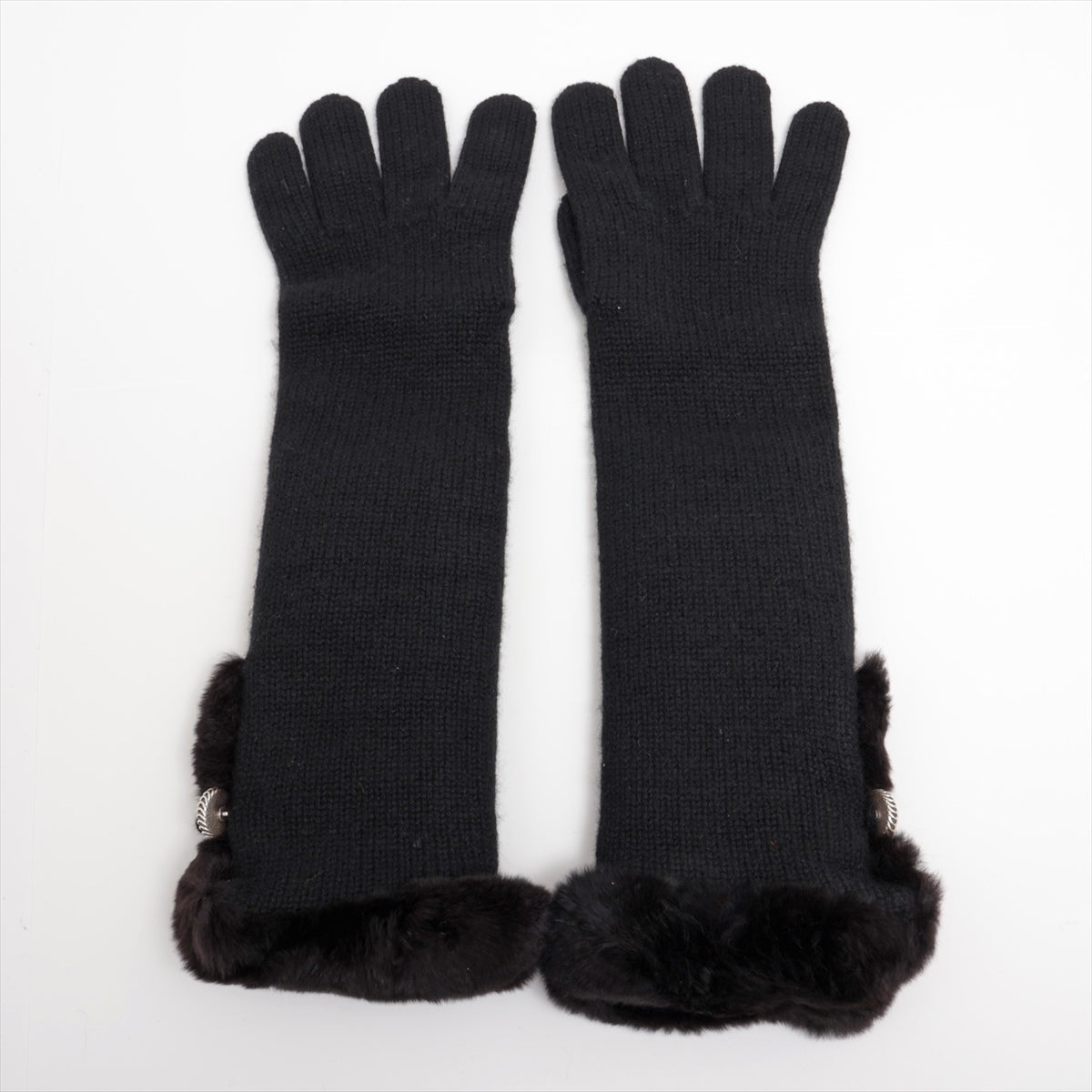 Chanel Coca-Cola Gloves Oryg x Cashmere Black