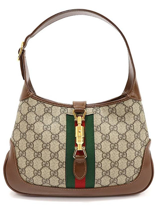 Luxury Gucci Trending 2025 636706 GG Supreme Canvas Gold Plated Jackie 1961 Small Shoulder Bag