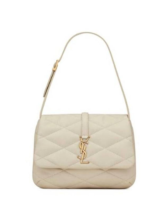 Luxury Saint Laurent LE 57 Quilted Lambskin Hobo Shoulder Bag Antique Vintage
