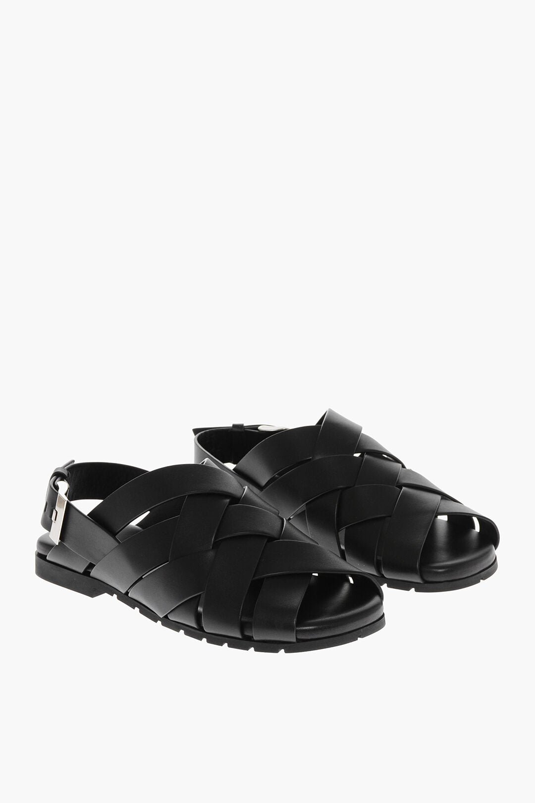 Luxury Bottega Veneta Braided Leather Slingback Sandals