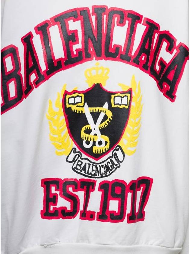 Luxury Balenciaga Graphic Printing Sweatshirt White