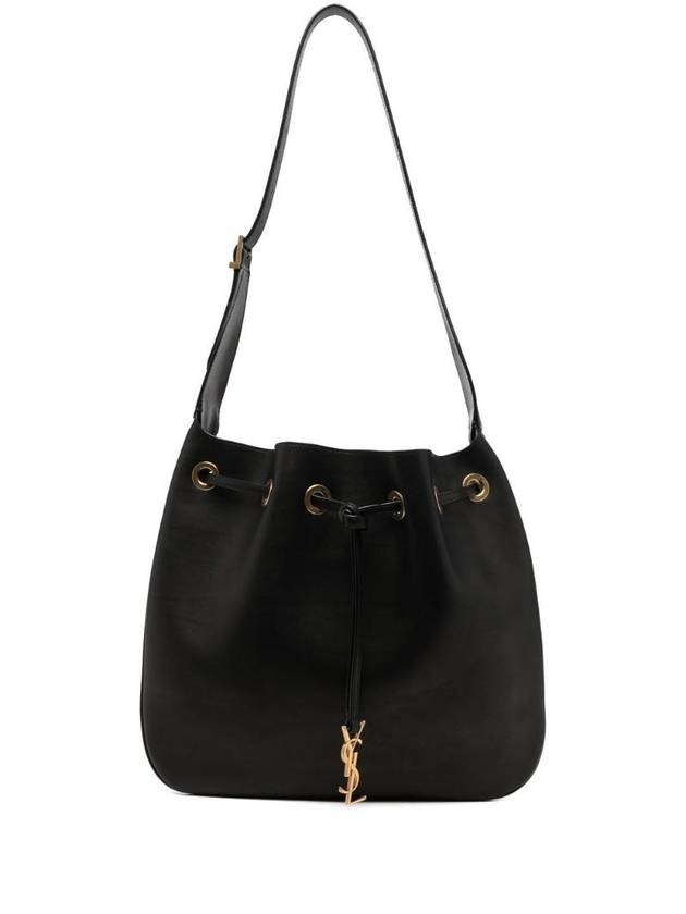 Luxury Saint Laurent Paris 7 Medium Soft Leather Shoulder Bag Black