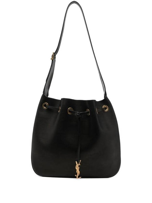 Luxury Saint Laurent Paris 7 Medium Soft Leather Shoulder Bag Black