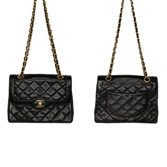 Luxury Chanel bag Vintage Black Coco Paris Double Flap Bag