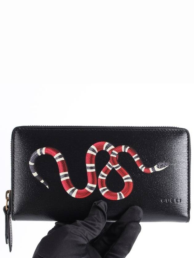 Luxury Gucci Trending 2025 Snake long wallet black