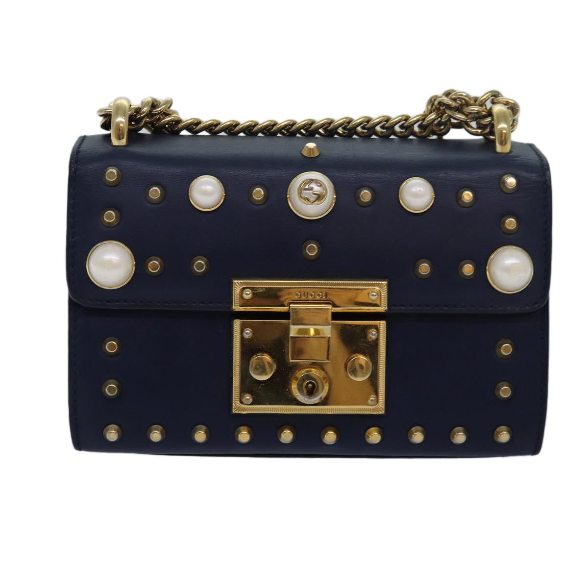 Luxury Gucci Trending 2025 Padlock  Leather Shoulder Bag ()