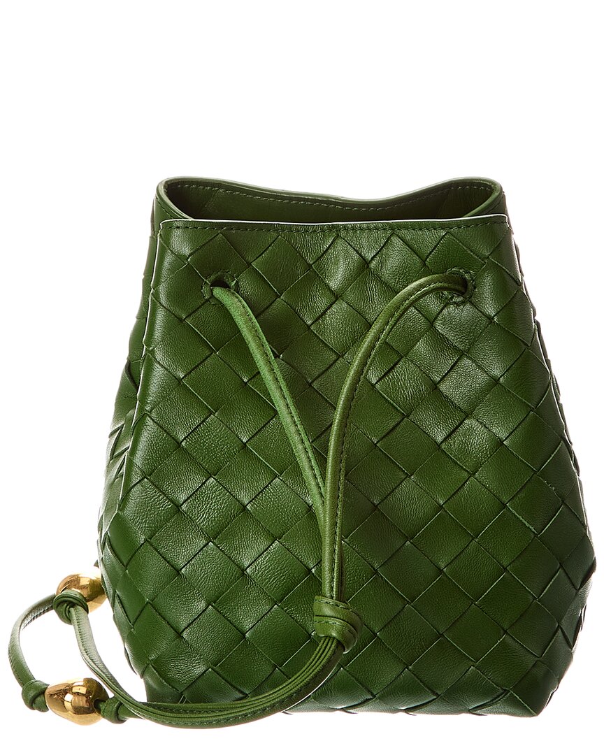 Luxury Bottega Veneta Intrecciato Leather Bucket Bag
