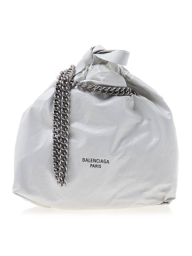 Luxury Balenciaga WoMen's Crush Small Tote Bag Optic White