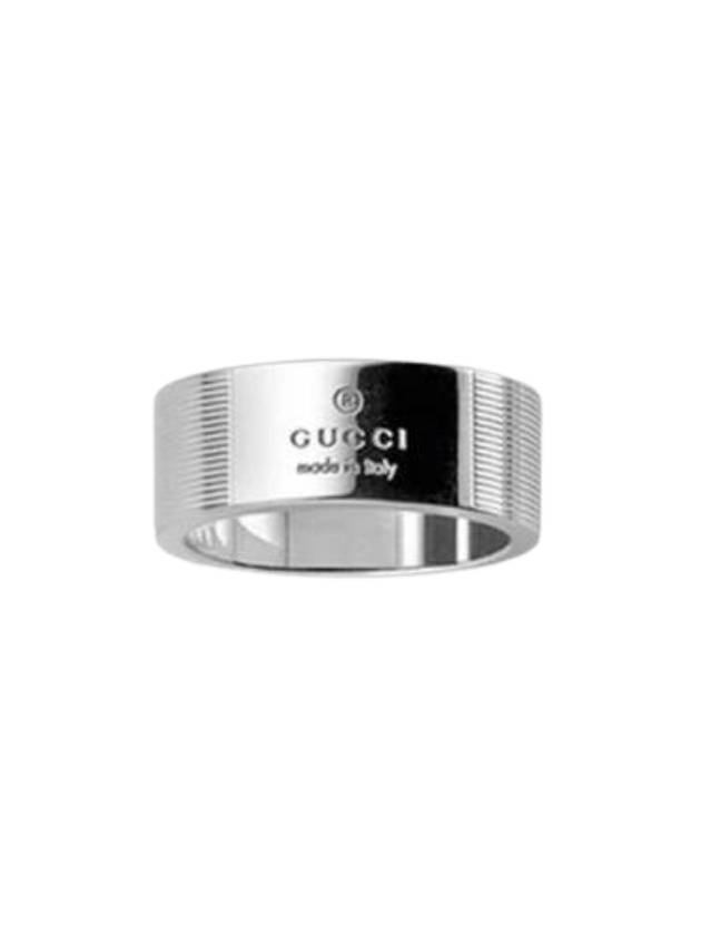 Luxury Gucci Trending 2025 Engraved Logo Ring Silver