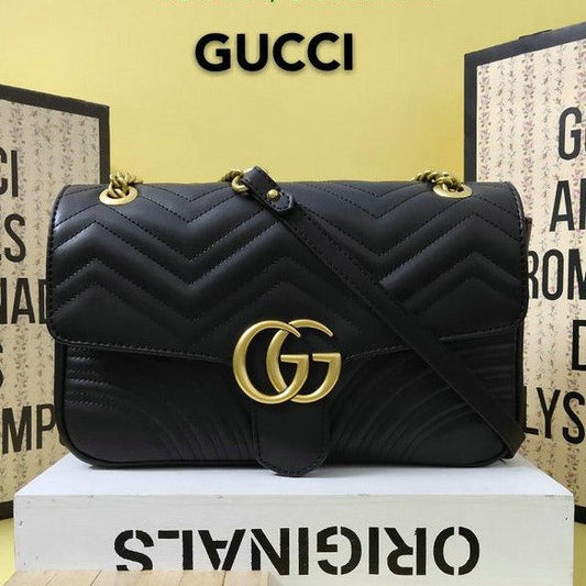 Women's Luxury Gucci GG Marmont medium matelassé shoulder bag