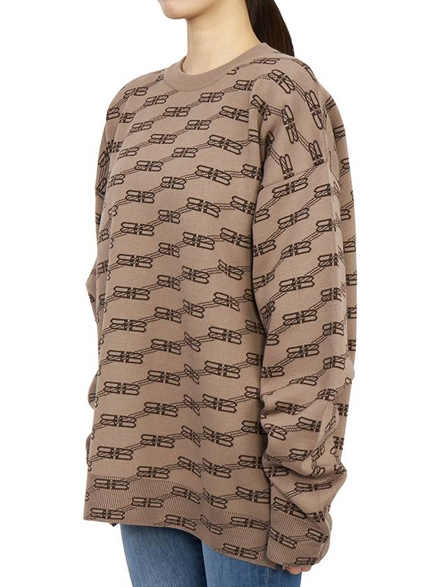 Luxury Balenciaga BB Monogram Sweatshirt Brown
