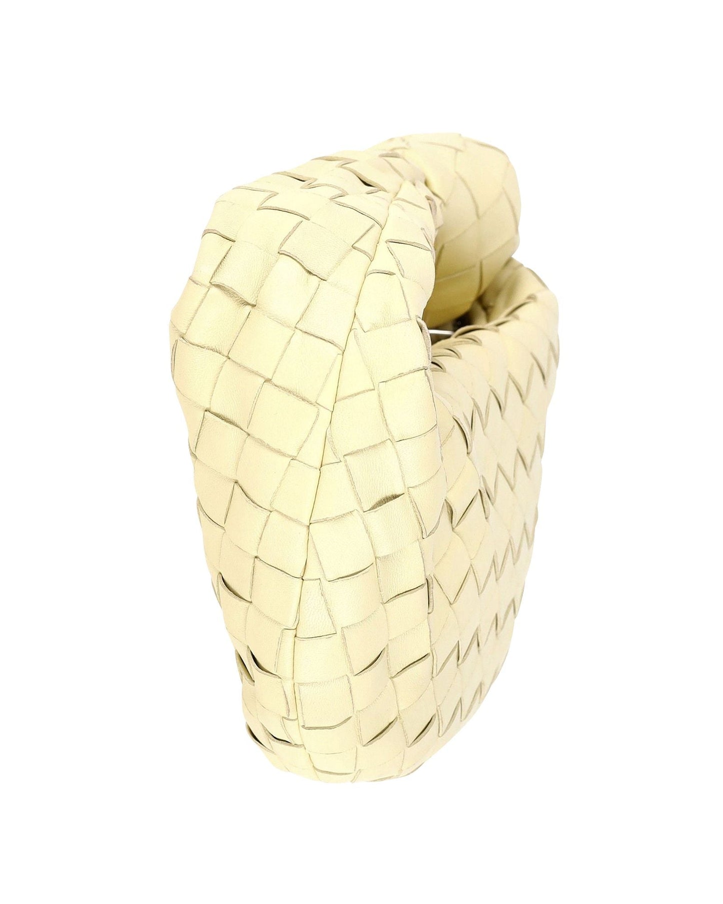 Luxury Bottega Veneta Mini Jodie Shoulder Bag in Cream Leather