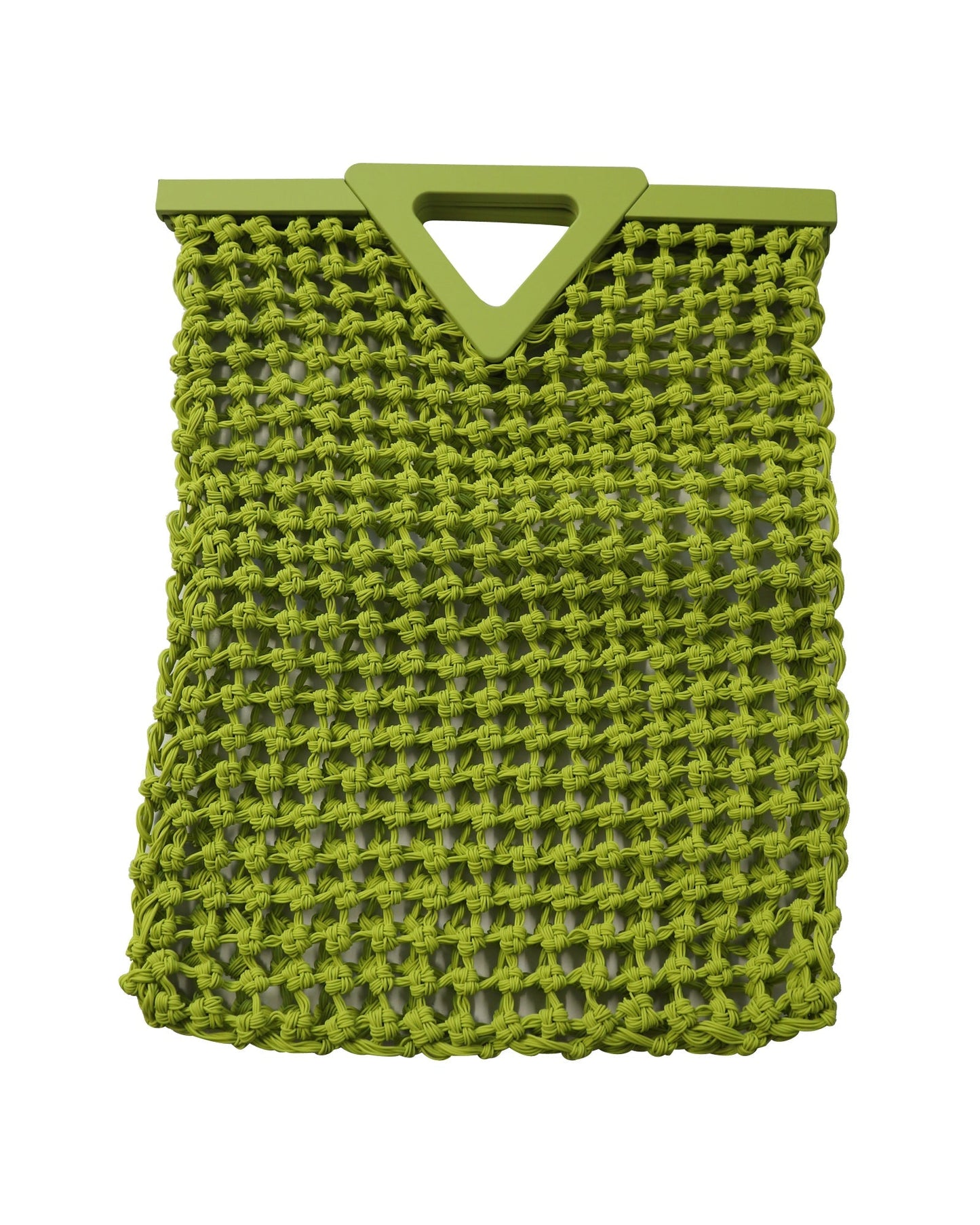 Luxury Bottega Veneta Point Macramé Tote in Chartreuse Rubber