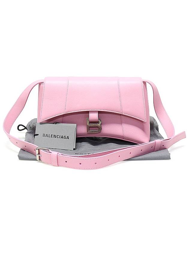 Luxury Balenciaga 671355 Candy Pink Supple Calfskin Hourglass Downtown XS Small Shoulder Bag