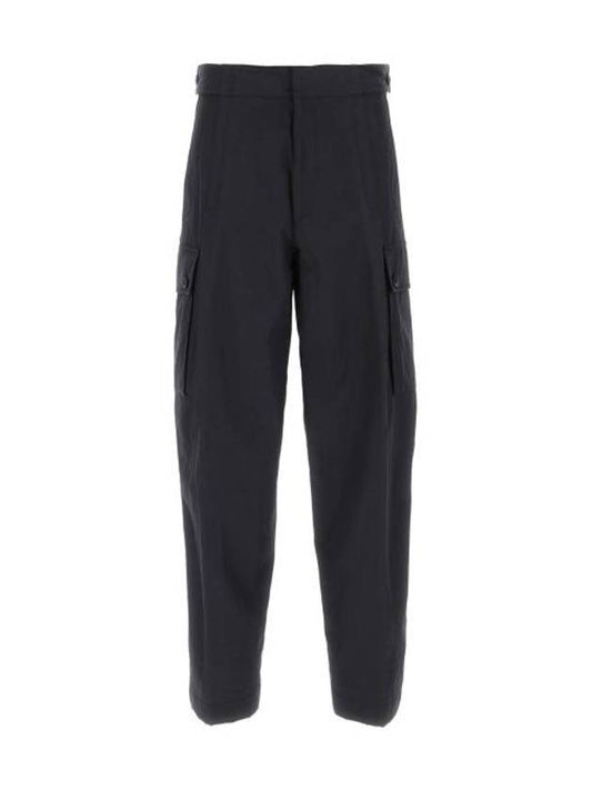 Luxury Bottega Veneta Cargo Cotton Twill Straight Pants Midnight Blue