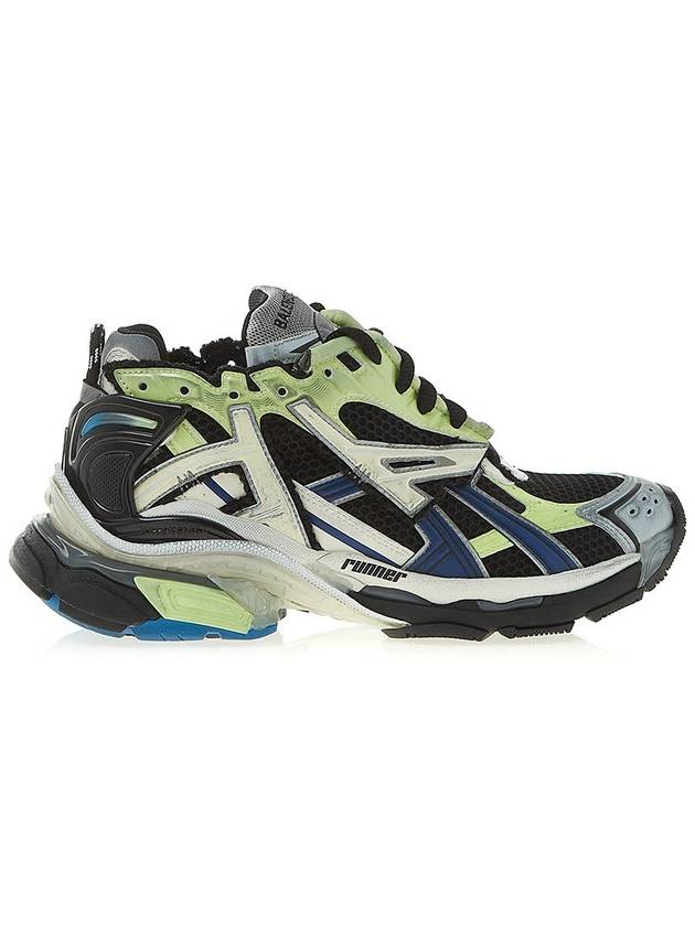 Luxury Balenciaga Runner Low Top Sneakers Green Black Blue