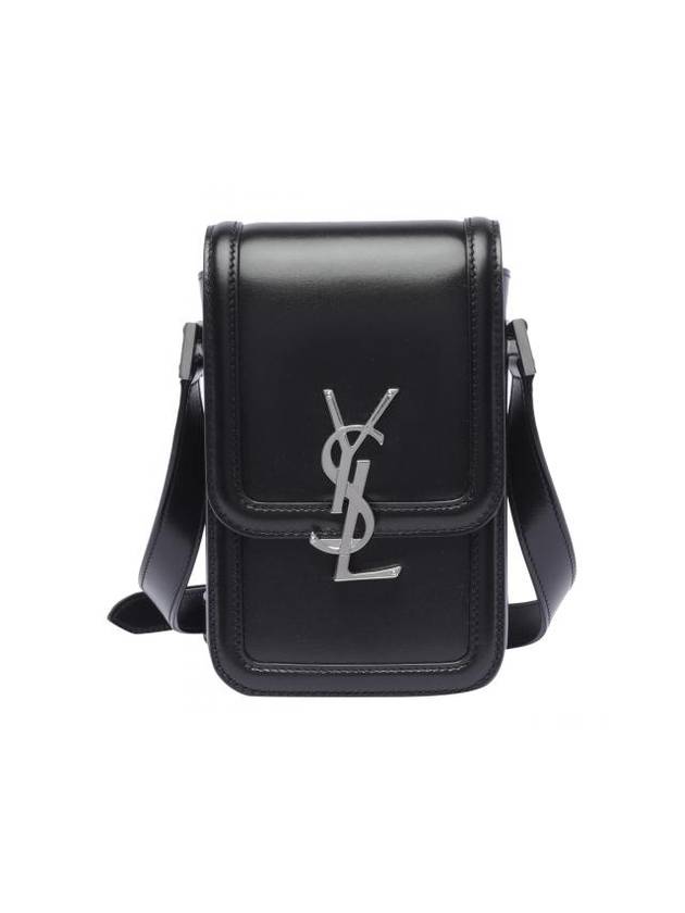 Luxury Saint Laurent Smooth Leather Solferino Mini Bag Black