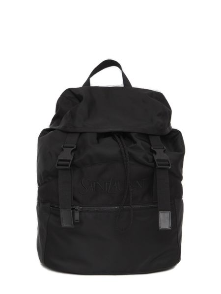 Luxury Saint Laurent Men's Econyl Backpack in Black | 756285FACEO