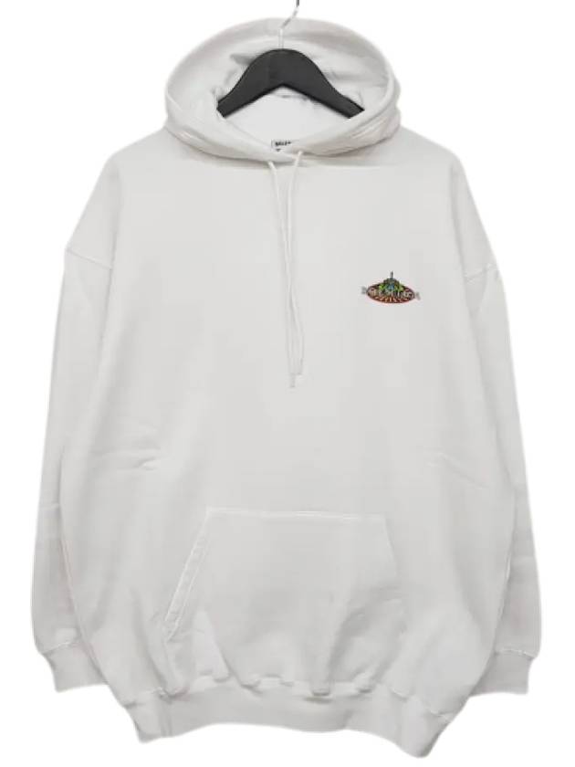 Luxury Balenciaga Bonjour Oversized Hoodie White