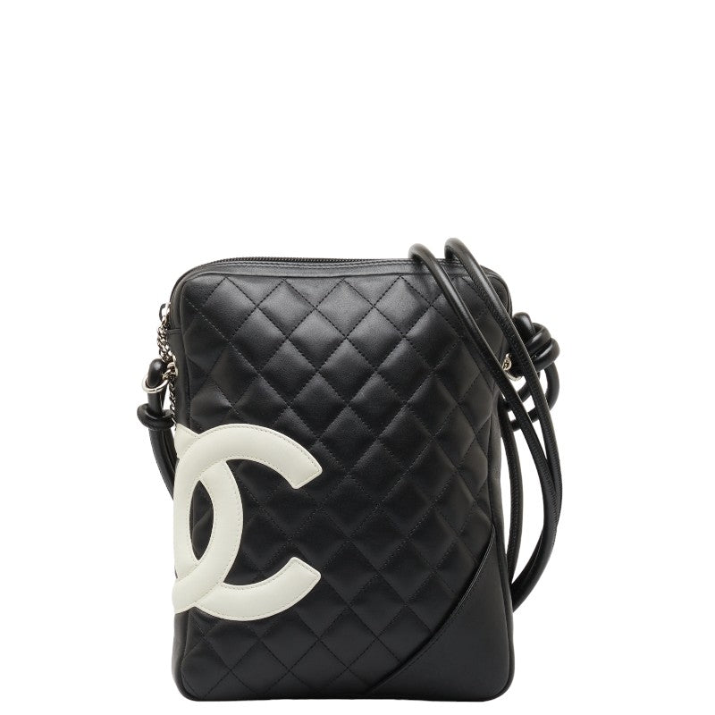 Chanel mattresses Combon line slo shoulder bag black leather ladies CHANEL
