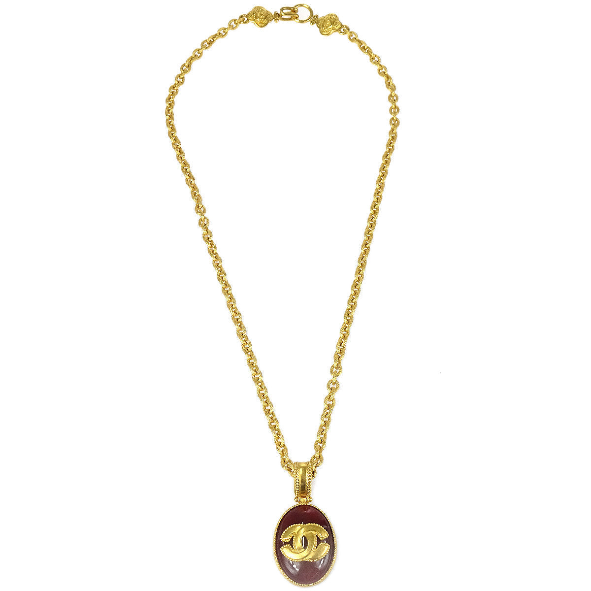 Luxury Chanel 1996 Gold Chain Pendant Necklace 96A