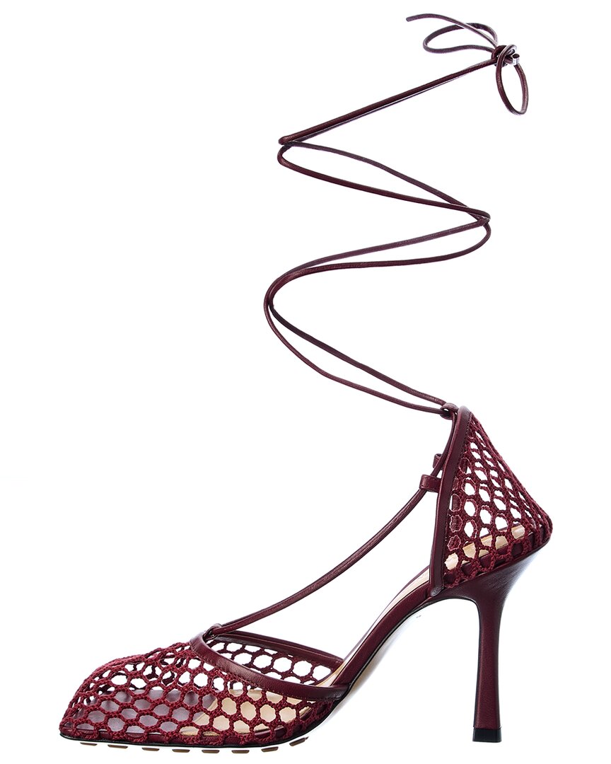 Luxury Bottega Veneta Stretch Leather Ankle Wrap Sandal